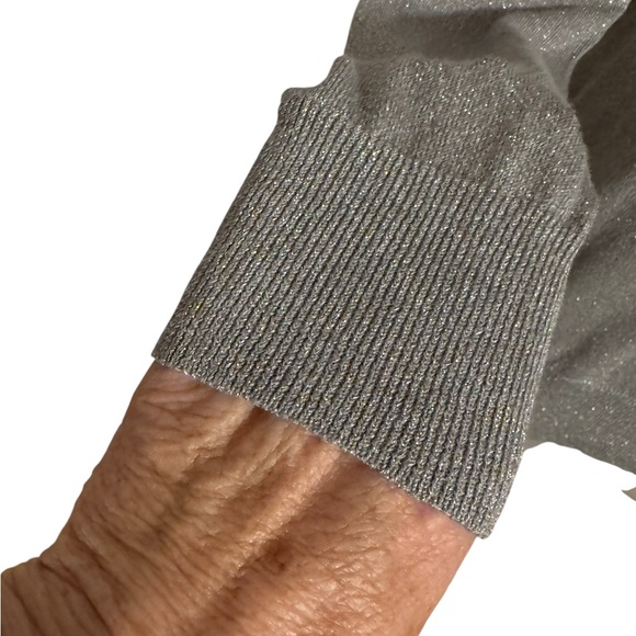 NWT GORGEOUS *SPECIAL OCASSION* SILVER SPARKLING TOP SMALL #6 - Picture 5 of 10